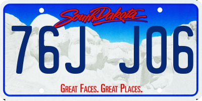 SD license plate 76JJ06