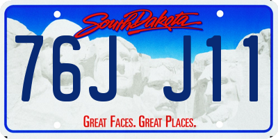 SD license plate 76JJ11