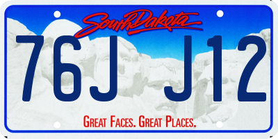 SD license plate 76JJ12