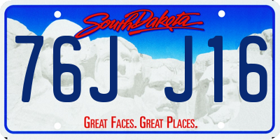 SD license plate 76JJ16