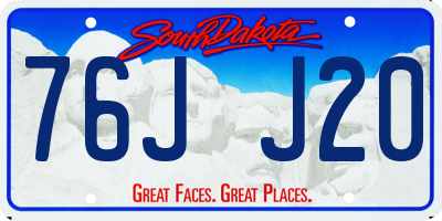 SD license plate 76JJ20