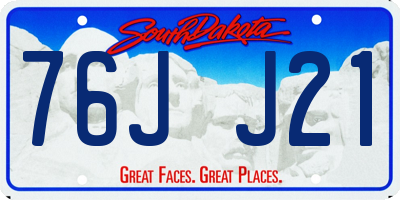 SD license plate 76JJ21