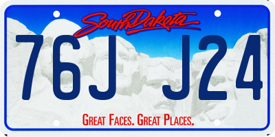 SD license plate 76JJ24