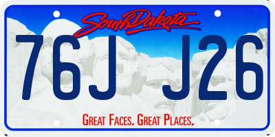 SD license plate 76JJ26