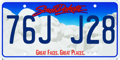 SD license plate 76JJ28