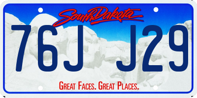 SD license plate 76JJ29