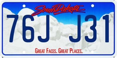 SD license plate 76JJ31