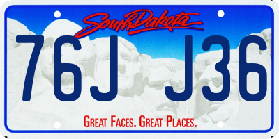SD license plate 76JJ36