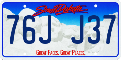 SD license plate 76JJ37