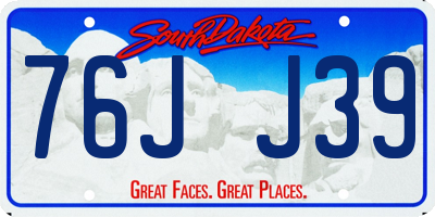 SD license plate 76JJ39