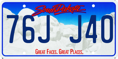 SD license plate 76JJ40