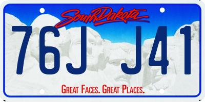 SD license plate 76JJ41