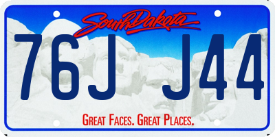 SD license plate 76JJ44