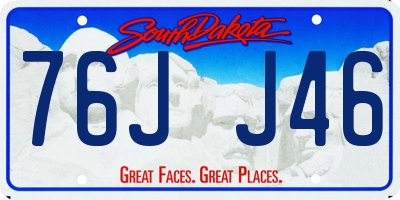 SD license plate 76JJ46