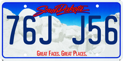 SD license plate 76JJ56