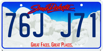 SD license plate 76JJ71