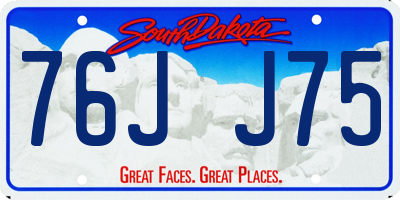 SD license plate 76JJ75