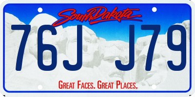 SD license plate 76JJ79