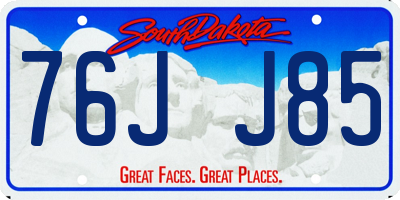 SD license plate 76JJ85