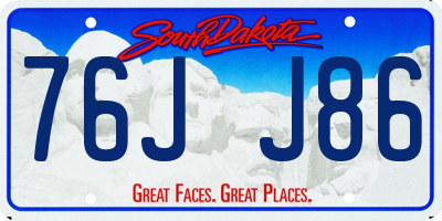 SD license plate 76JJ86