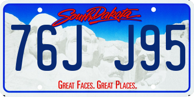 SD license plate 76JJ95