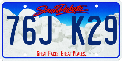 SD license plate 76JK29