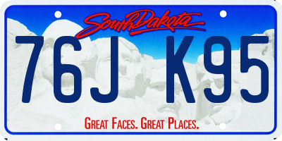 SD license plate 76JK95