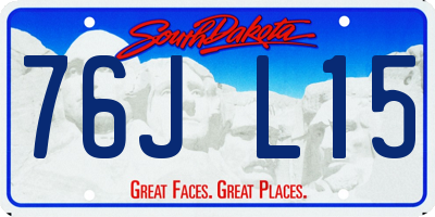 SD license plate 76JL15