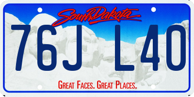 SD license plate 76JL40