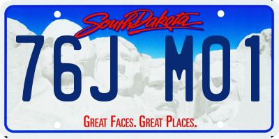 SD license plate 76JM01