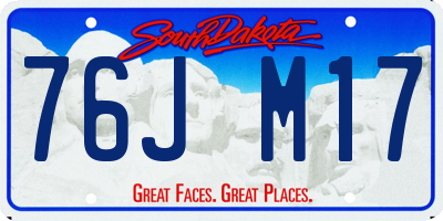 SD license plate 76JM17