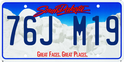 SD license plate 76JM19