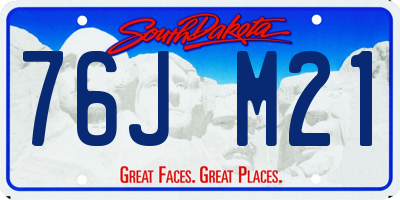 SD license plate 76JM21