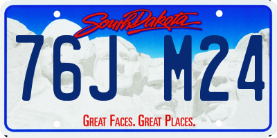 SD license plate 76JM24