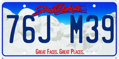 SD license plate 76JM39