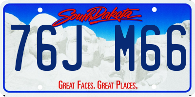 SD license plate 76JM66