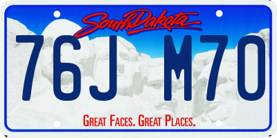 SD license plate 76JM70