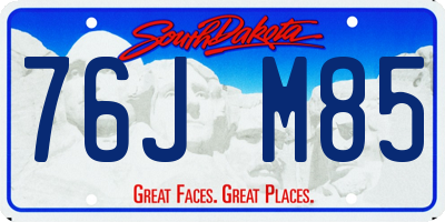 SD license plate 76JM85