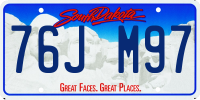 SD license plate 76JM97