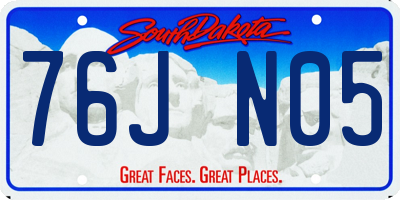 SD license plate 76JN05