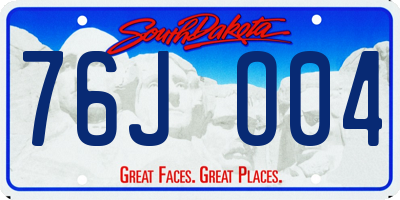 SD license plate 76JO04