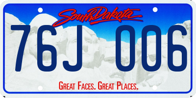 SD license plate 76JO06