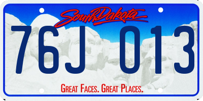 SD license plate 76JO13