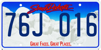 SD license plate 76JO16