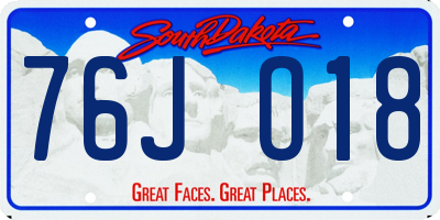 SD license plate 76JO18