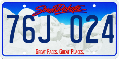 SD license plate 76JO24