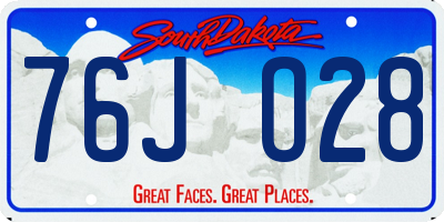 SD license plate 76JO28