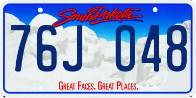 SD license plate 76JO48