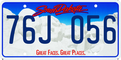 SD license plate 76JO56