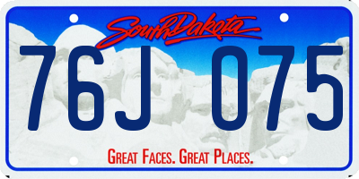 SD license plate 76JO75